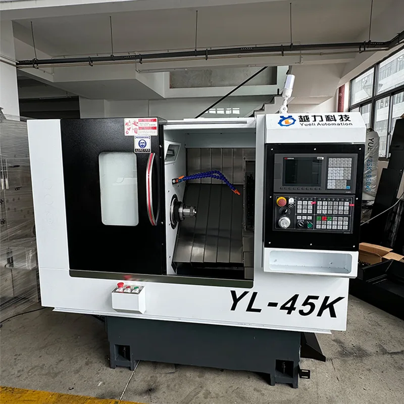 Mesin Bubut Tempat Tidur Miring CNC dengan Turret Servo dan Tailstock Hidraulik