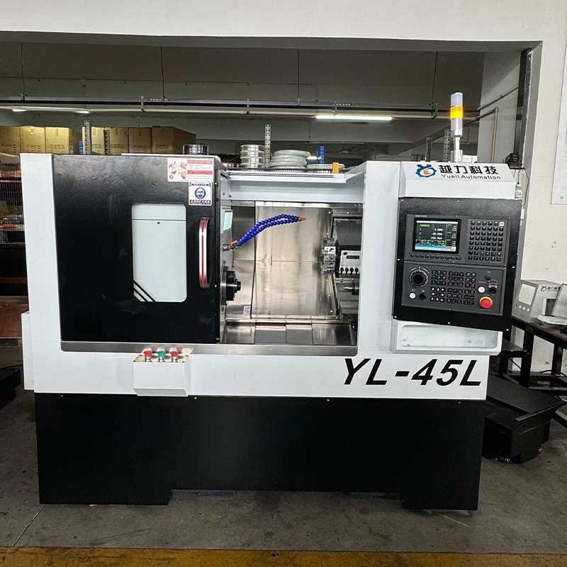 Mesin Bubut CNC Tempat Tidur Miring dengan Turret Servo dan Tailstock